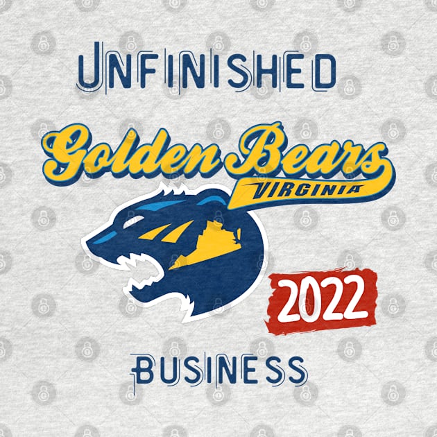 Golden Bears - Unfinished Business by Lacrosse & Motivational T-Shirts 